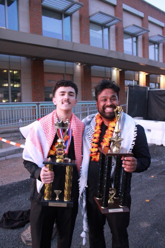 Two trophies, big smiles