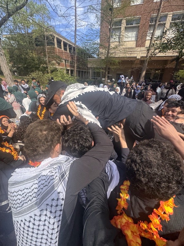 Crowd surfing moment